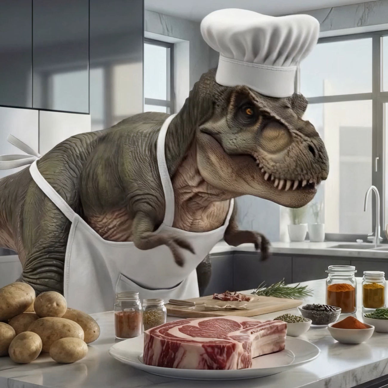 TikTok AI Dino project mockup